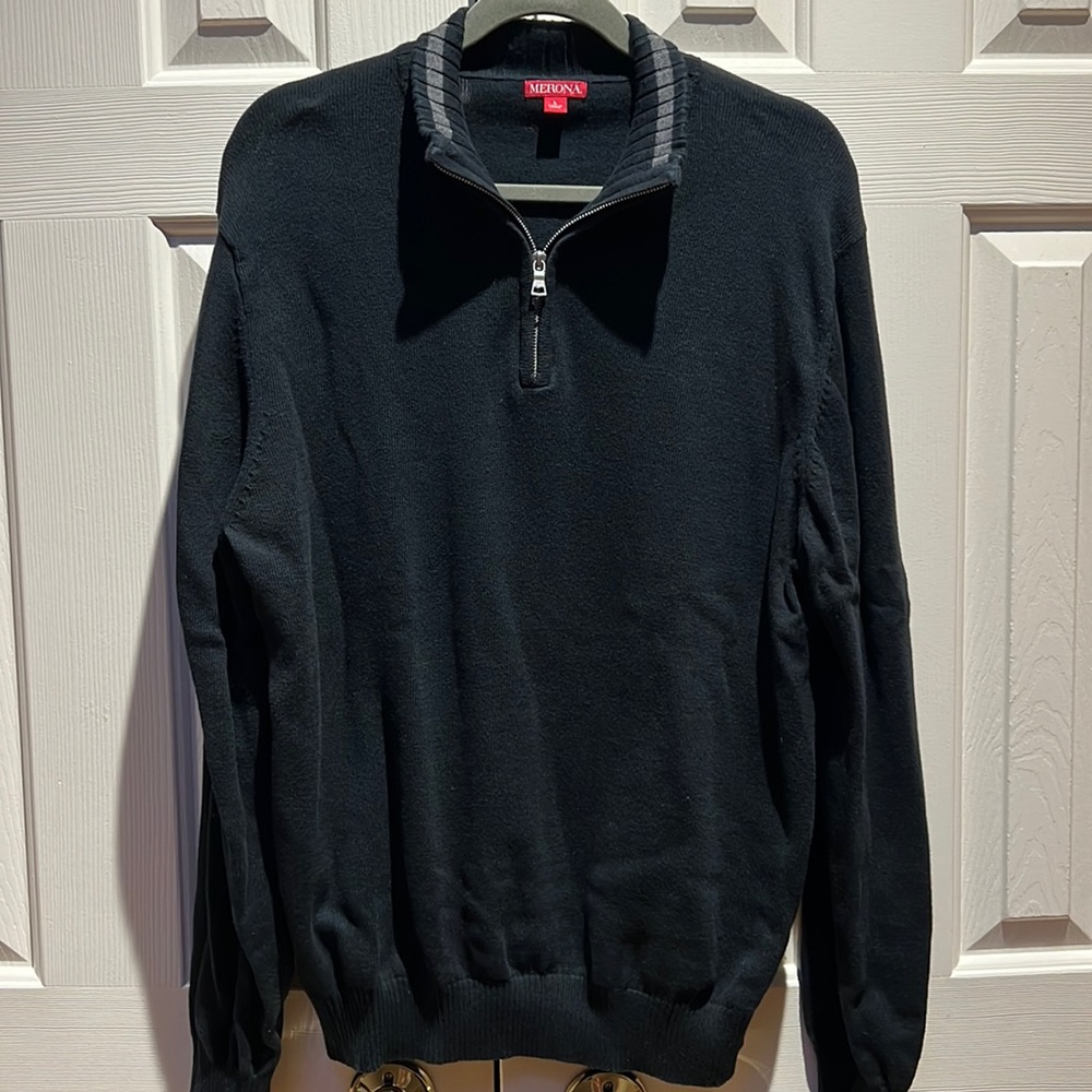 Merona black 1/4 zip sweater | L